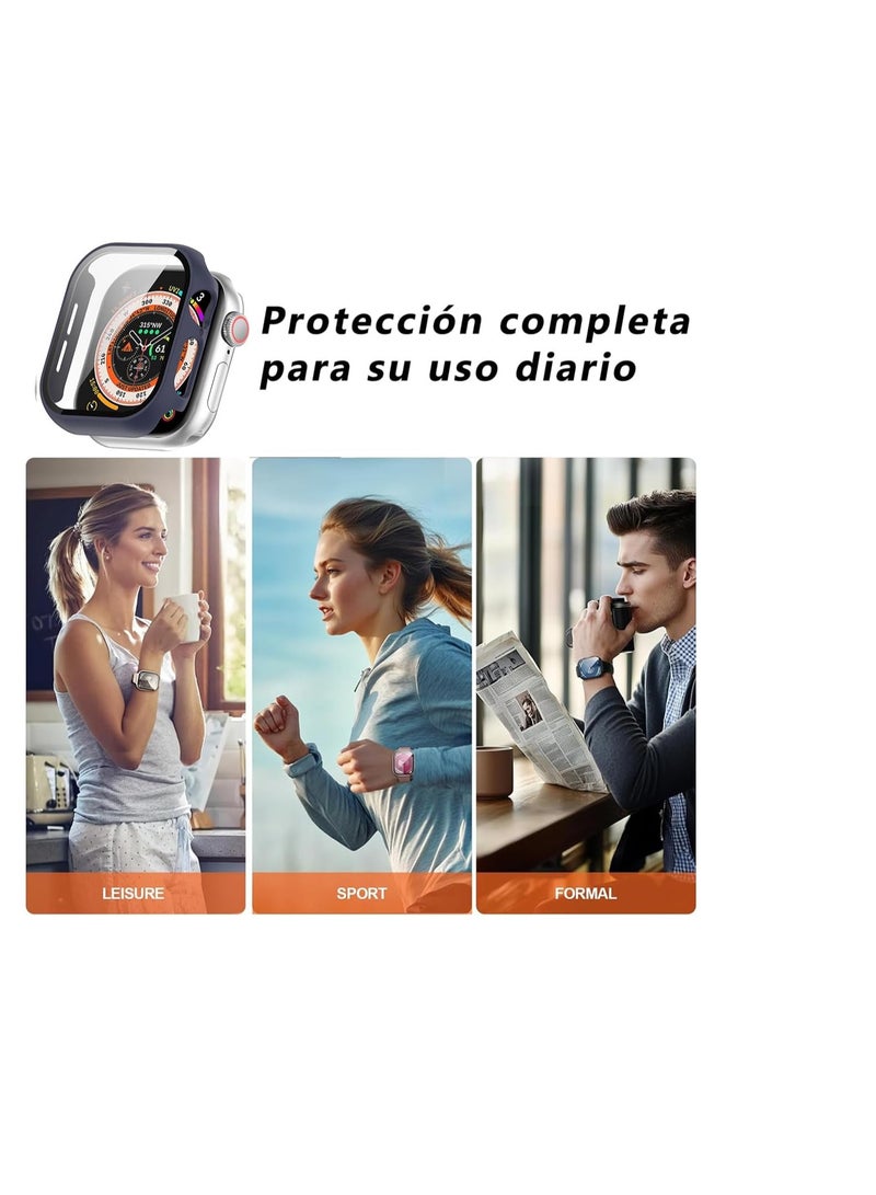 Hard Case for Apple Watch 10,iWatch Screen Protector PC Ultra-Thin Overall Protective Cover(46mm,Blue) - Image 4