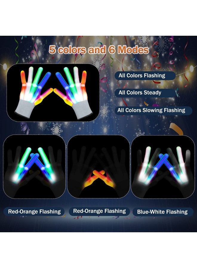 VWMYQ Led Gloves Christmas Cool Toys For Kids Led Gloves Light Up Gloves Glowing Christmas Costume Clubbing Party Favors Novelty Toys Toys For Boys Girls Age 3-10 (Colorful) - Image 2