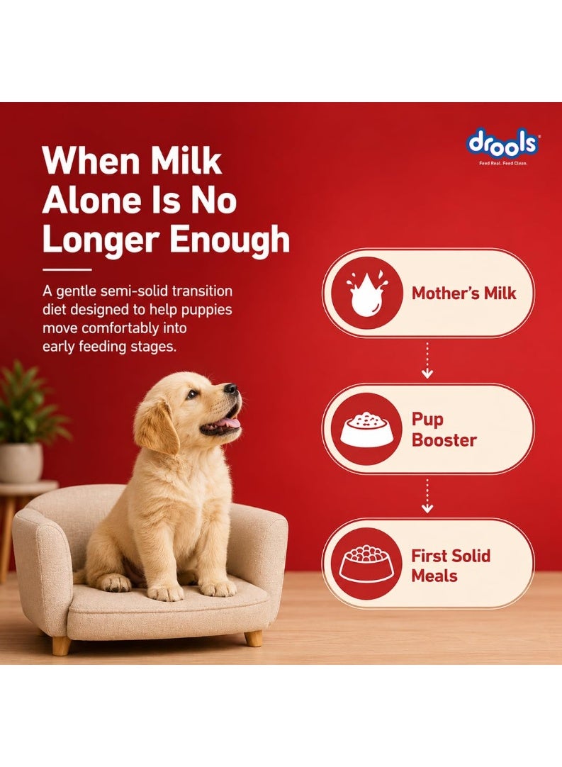 Drools Pup Booster for Dogs Weaning Diet 300g Pack | Chicken Flavour | All Breed Formula | Promotes Growth and Development | Prebiotics and Probiotics - Image 3