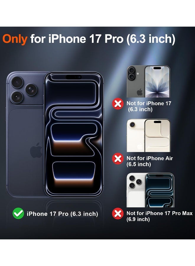 حافظة مغناطيسية لهاتف iPhone 17 Pro (متوافقة مع MagSafe) (حماية من السقوط من الدرجة العسكرية) شفافة غير لامعة مقاومة للصدمات مع غطاء هاتف مضاد لبصمات الأصابع - Image 2