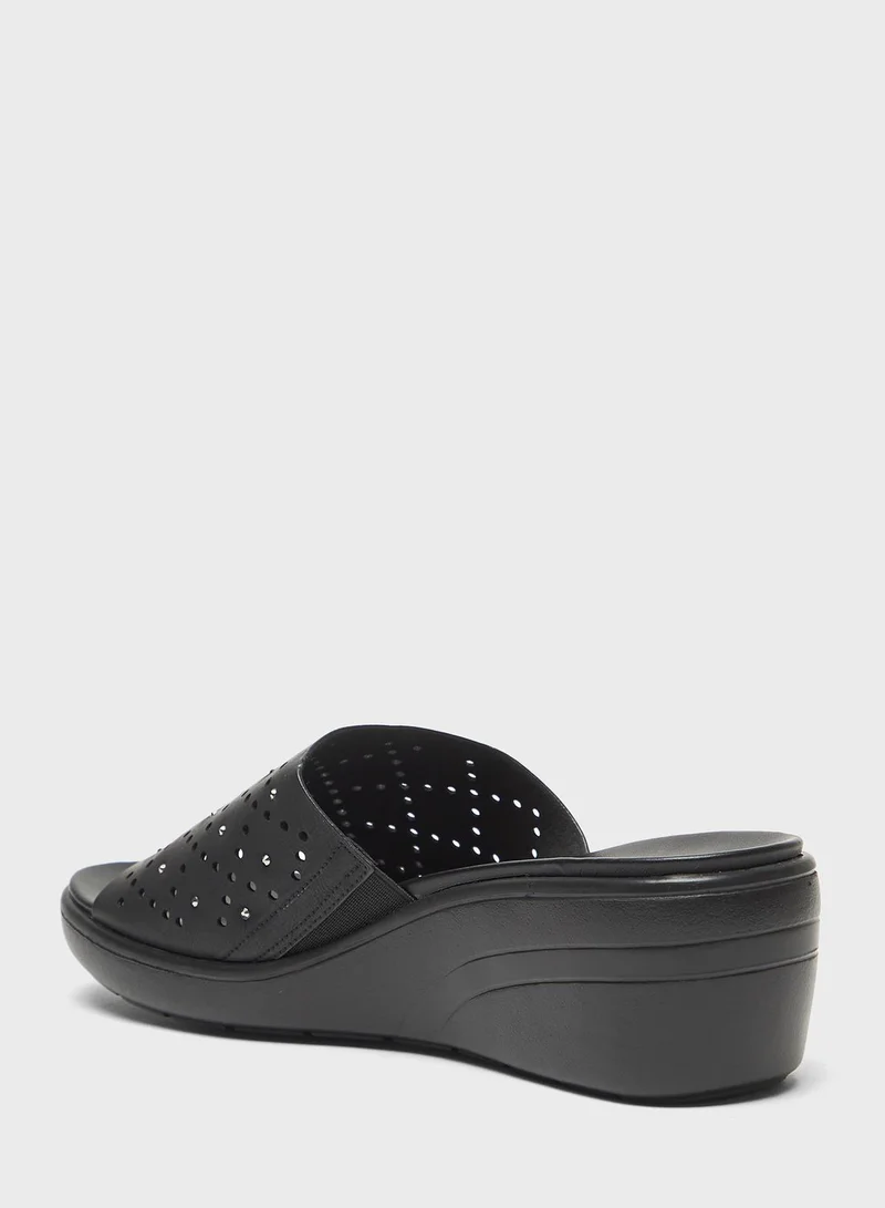 لو كونفورت Single Strap Wedge Mid Heel Sandals