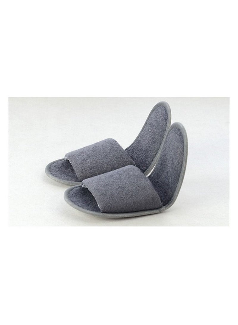 1 pair Home Hotel Breathable Slippers SPA Foldable Air Travel Salon Wear With Storage Cotton Cloth Travel Accessories Size 6 EU - Image 1