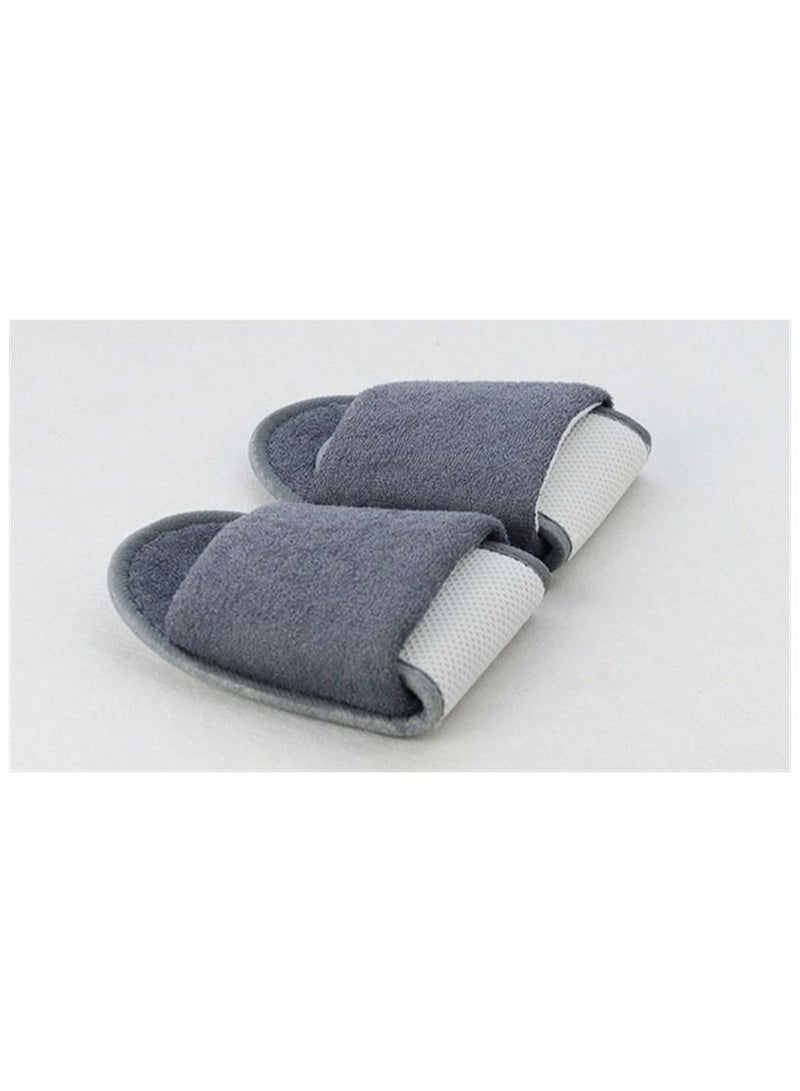 1 pair Home Hotel Breathable Slippers SPA Foldable Air Travel Salon Wear With Storage Cotton Cloth Travel Accessories Size 6 EU - Image 2