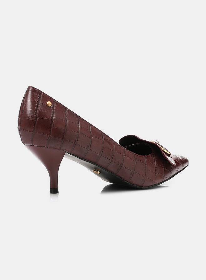 Dejavu Shoes HUA-DVTX-002 Faux Leather Poitned Toecap Heels For Women - Image 3