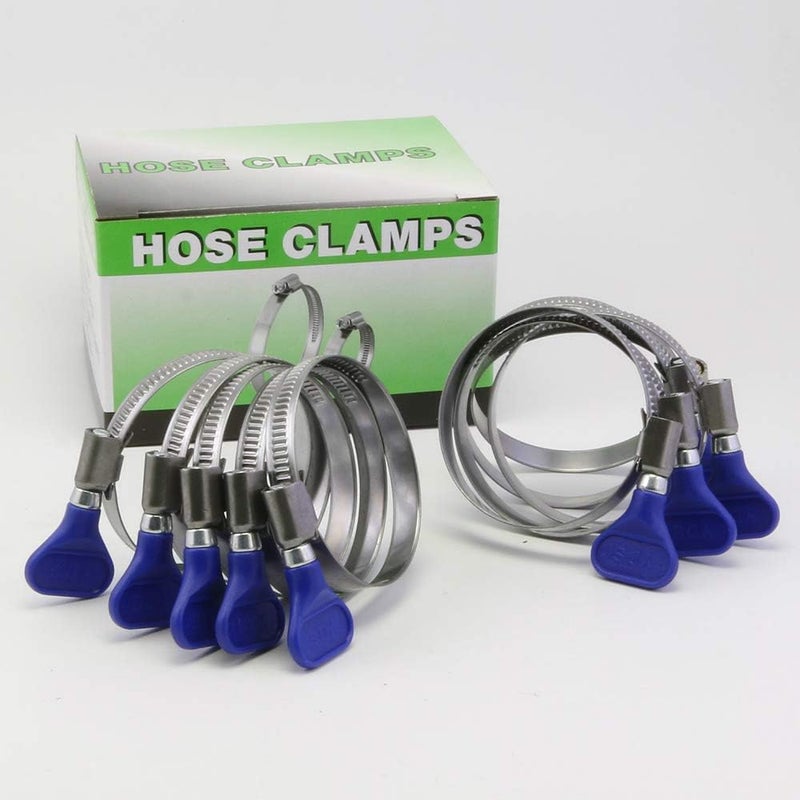 YDS Butterfly Stainless Steel W2 Hose Clamp, Turn Key, 40-60 mm (1-5/8" to 2-3/8") Diameter Ranger, 9 mm Bandwidth (Pack of 10) - Image 3