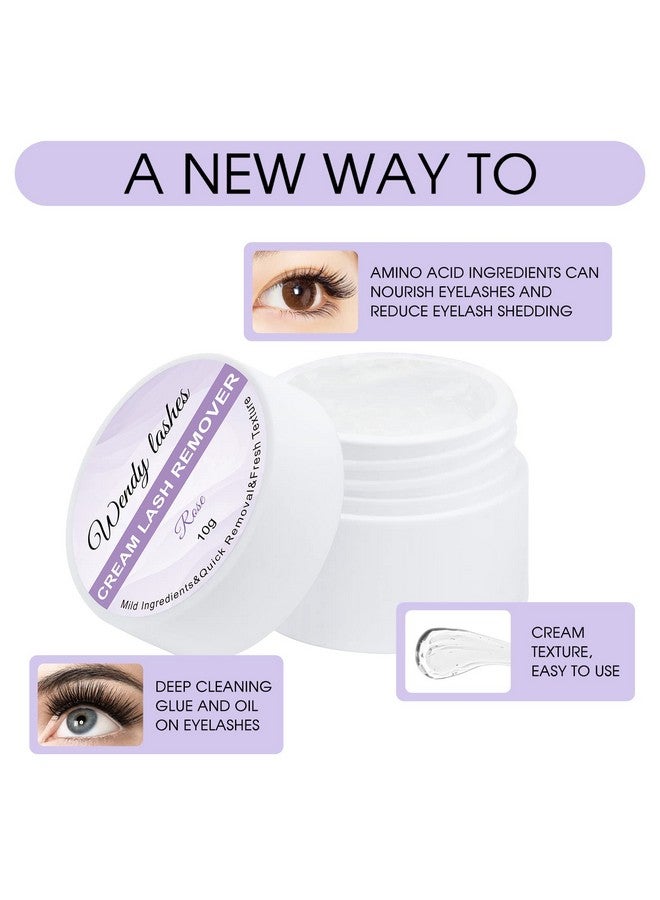WENDY LASHES Lash Remover For Lash extensions/Lash Clusters Cream Lash Glue Remover 10g Effectively| Low Irritation for Sensitive Skin Lash Extension Remover Easy Removal of Indicidual Lashes Glue Remover(Rose) - Image 5