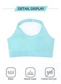 GROIC Workout Sets for Women 2 Piece Seamless Ribbed Crop Tank High Waist Shorts Yoga Outfits(L)  - Image 3