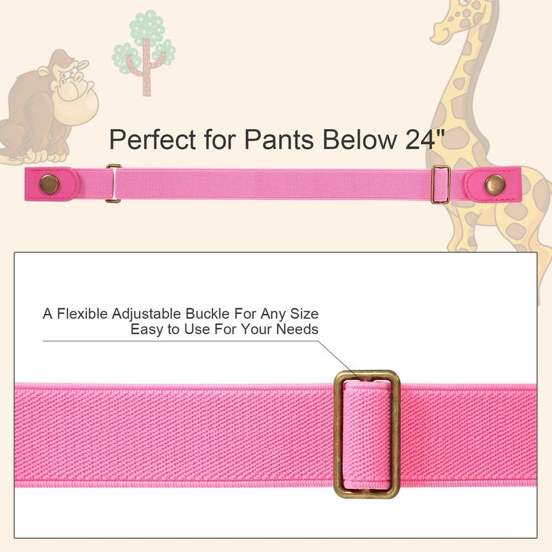 WHIPPY Buckle Free Elastic Kids Toddler Belt, No Buckle Stretch Adjustable Belts for Girls Boys Back to School Supplies - Image 2