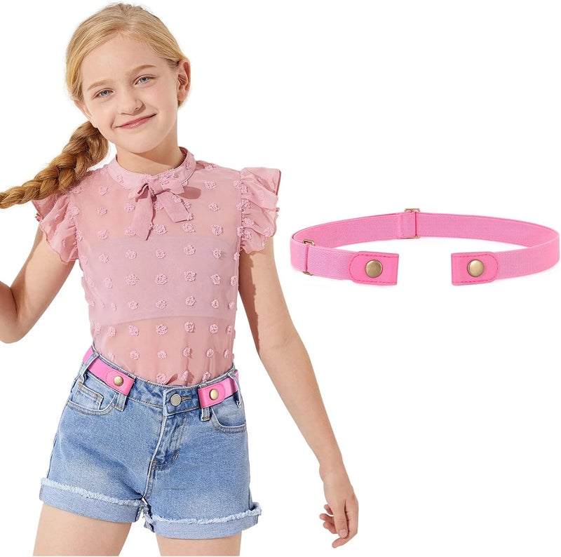 WHIPPY Buckle Free Elastic Kids Toddler Belt, No Buckle Stretch Adjustable Belts for Girls Boys Back to School Supplies - Image 1