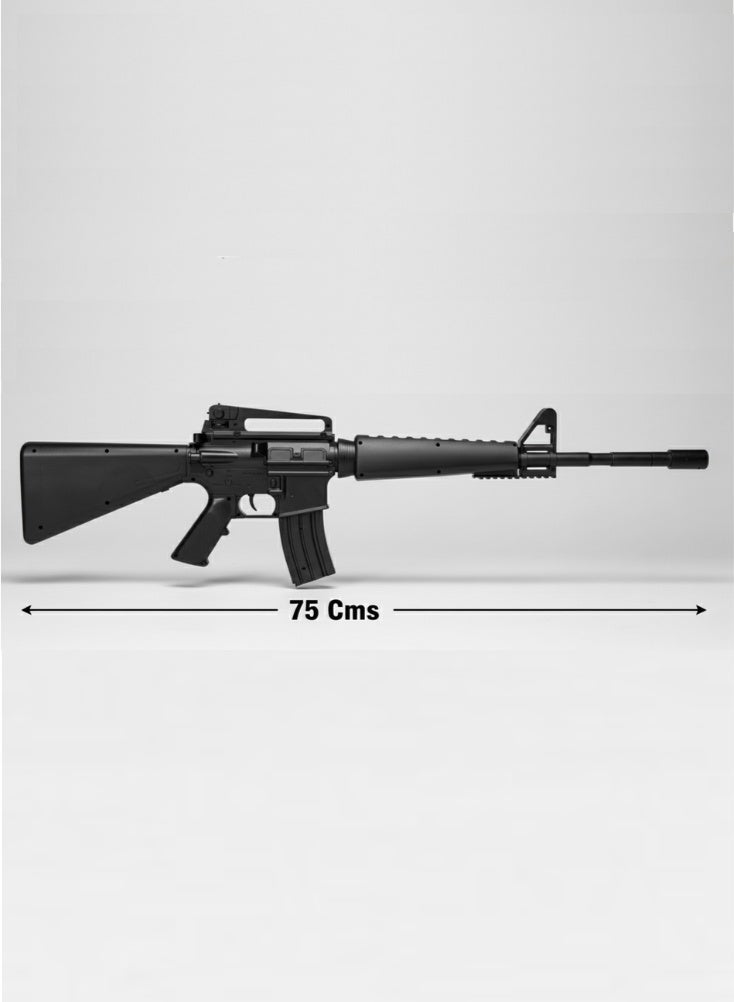 Premium Black Dual Mode BB Toy M4 Rifle with Removable Shoulder Stock, Semi Auto Shooting Action, Includes Magazine and 400 Steel Like BB Ammo Bottle for Target Practice Play - Image 4