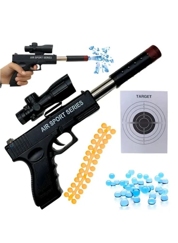 Premium Toy Gun with Soft Bullet, Shell Ejection Scope Soft Bullet Toy Pistol, Pistol Toy Foam Shock Wave Soft Bullet Game Gun with Soft Gels, Silencer, Educational Toy Model for Children - Image 1