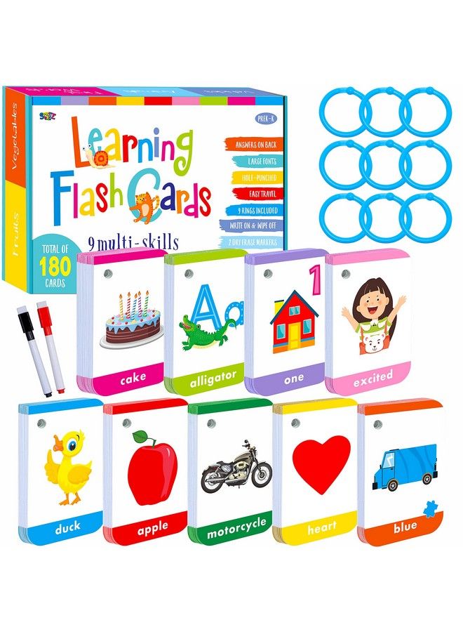 SpriteGru 180 Toddler Learning Flashcards Educational Tool For Preschoolers - Image 2
