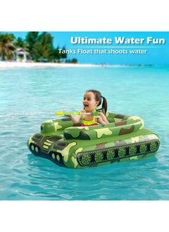 Jasonwell E Tank Pool Floats Kids - Jasonwell Toddler Pool Floaties Swimming Pool Tank With Water Cannon Gun Swim Floaty Rafts Lake Beach Party Pool Toys For Boys Girls Toddlers Kids  - Image 2