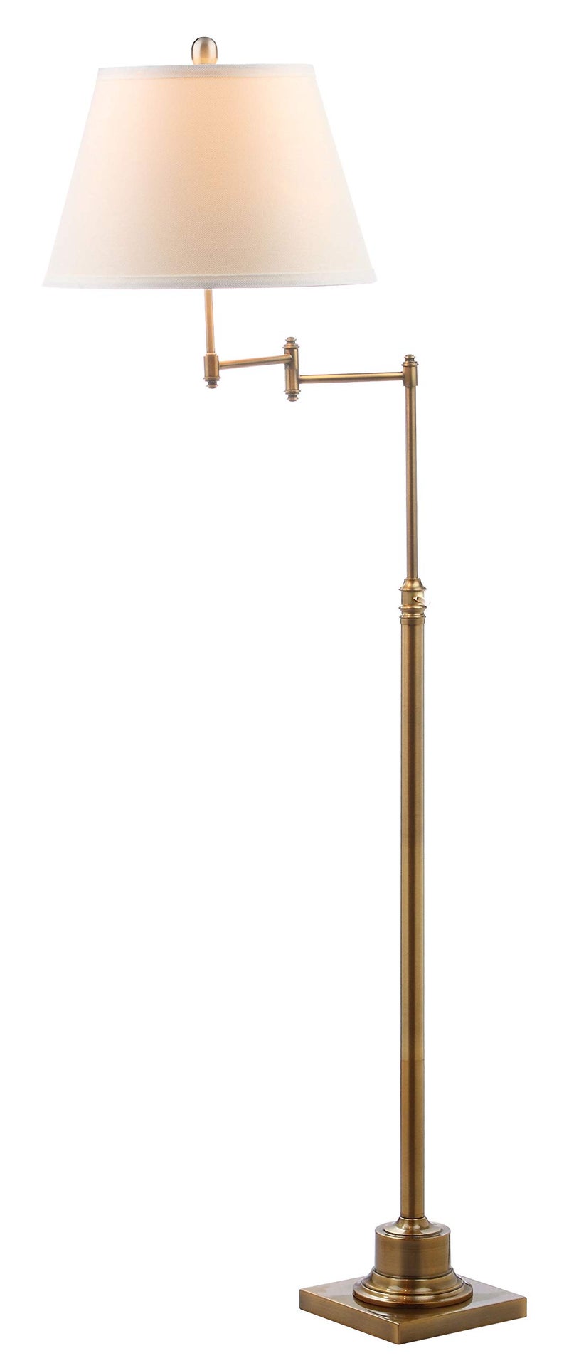 Safavieh SAFAVIEH Lighting Collection Ingram Swivel Swing Arm Gold 60inch Living Room Bedroom Home Office Standing Floor Lamp LED Bulb Included 