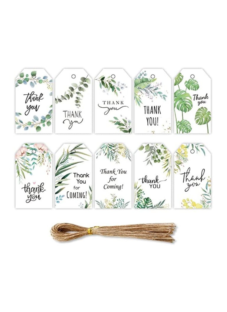 Generic - 50Pcs Thank You Gift Tags with String for Baby Showers, Birthdays, Weddings, Bridal Events, and Special Occasion Party Favors - Perfect for Gift Wrapping and Personal Touches. - Image 1