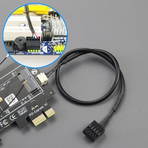 GLOTRENDS WA01 M.2 E Key to PCIe X1 WiFi Bluetooth Adapter for M.2 WiFi 4/5/6/6e/7/Coral TPU Module, with 6-dBi SMA Antenna Kits - Image 4