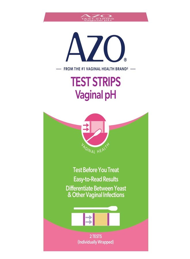AZO Vaginal pH Test Kit, Clinically-Tested Vaginal Infection Test Kit, FSA/HSA Eligible, Fast & Accurate Results, from The #1 Most Trusted Urinary Health Brand, 2 Self-Tests - Image 1