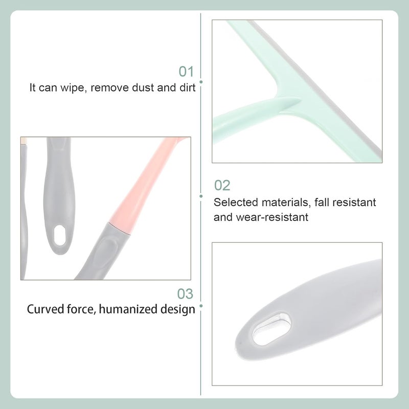 3pcs Window Squeegees for Window Cleaning, Multi-Color Glass Scraper Set with Comfortable Handle, Household and Office Use, Suitable for Mirrors and Shower Screens Random Color - Image 5