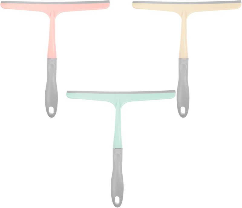 3pcs Window Squeegees for Window Cleaning, Multi-Color Glass Scraper Set with Comfortable Handle, Household and Office Use, Suitable for Mirrors and Shower Screens Random Color - Image 1