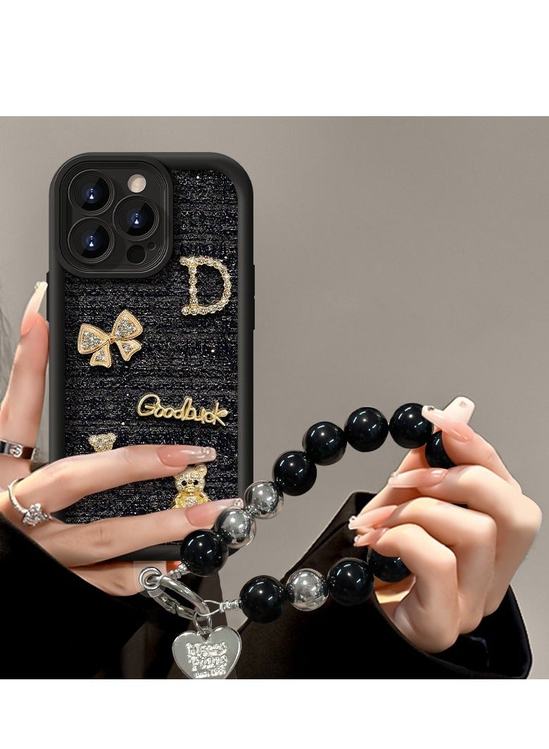 Compatible with iPhone 16 Pro Max Case - Cute Bear Camera Protector Clear Case Cover with Lovely Strap Bracelet Chain Girls Women Case for iPhone 16 Pro Max - Image 2