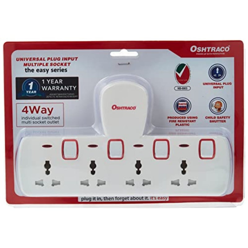 OTC-DC-4413 4 WAY T-Shape Universal Socket Adapter - Image 1