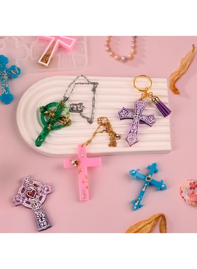 Sakolla Cross Resin Molds,12 Cavity Epoxy Resin Cross Molds Silicone Molds For Keychain Diy Craft Necklace Jewelry Pendant Making Halloween Gifts - Image 4