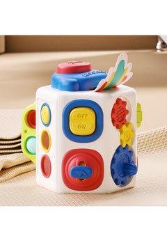 M MIAOYAN Busy cube suitable for children aged 6 months and above, Montessori toys suitable for boys and girls aged 6 months and above, ideal gifts for children aged 6 months and above, airplane and car travel toys suitable for infants aged 6-18 months and above, and busy polyhedra early education puzzle toys suitable for children aged 6 months and above  - Image 1