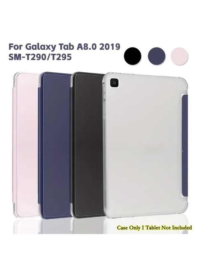 غطاء قابل للطي وردي لجهاز Galaxy Tab A 8.0 2019 اللوحي، حافظة واقية متينة فائقة النحافة - Image 1