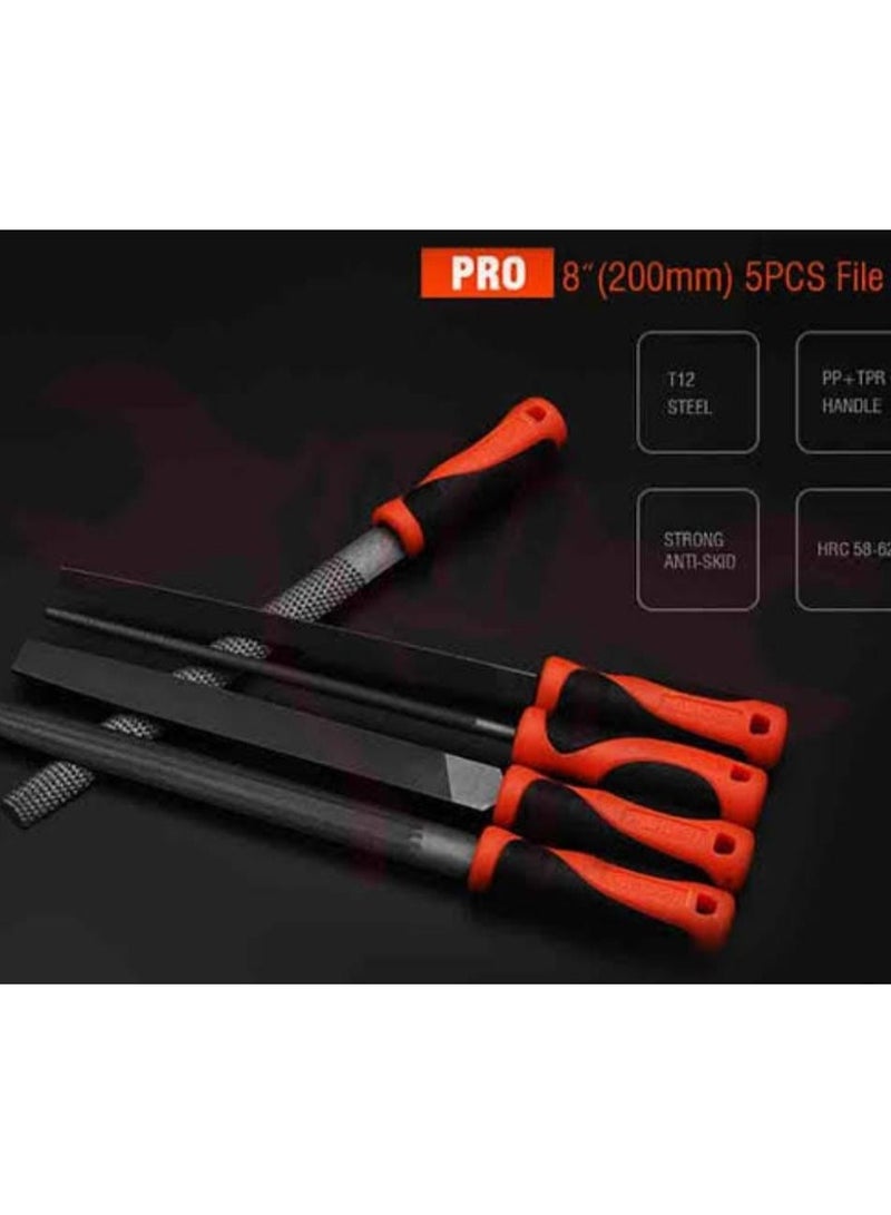 Harden Steel File Set 5Pcs 8 Inch - Image 1