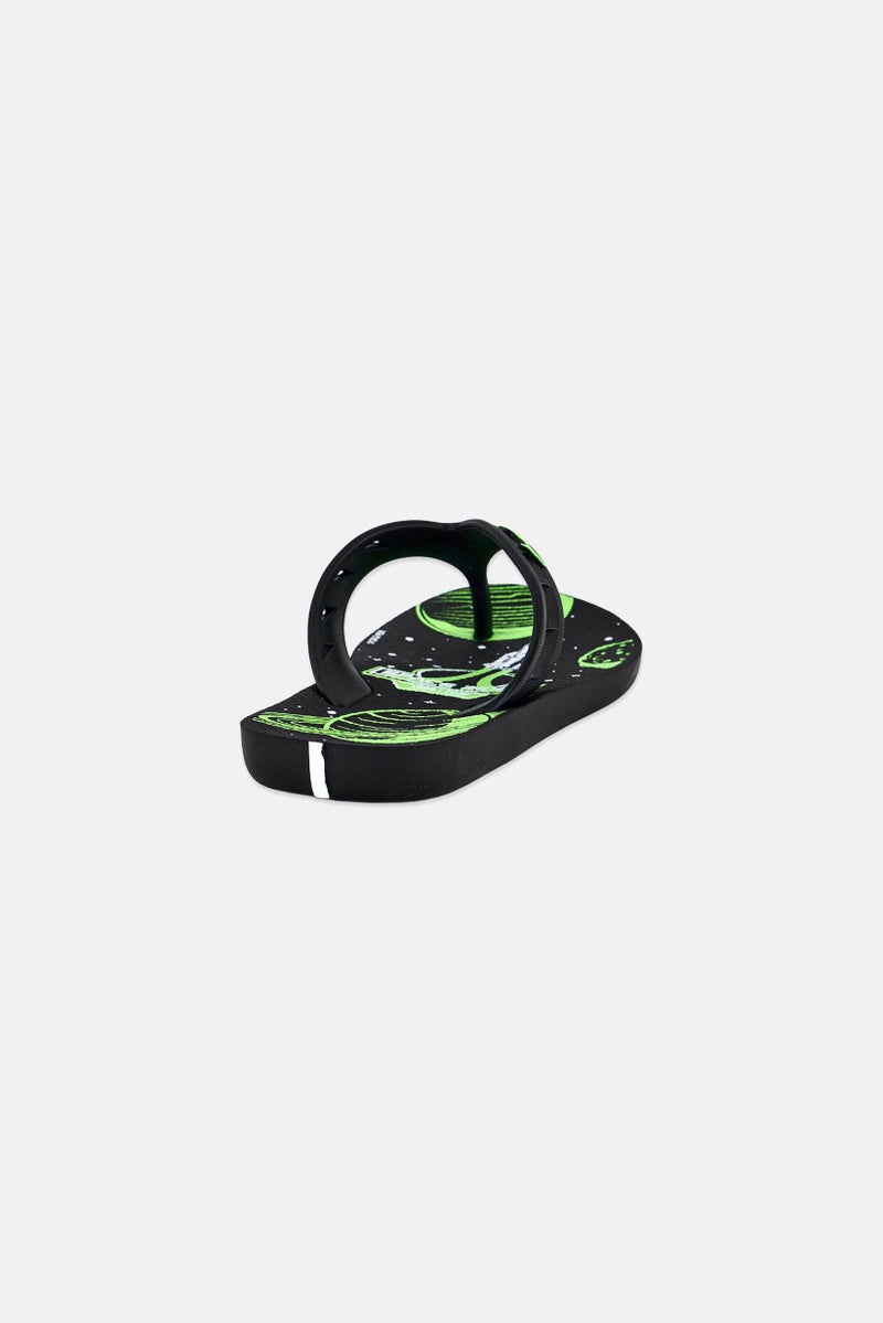RIDER Kids Boy Slip On Slippers, Black - Image 4