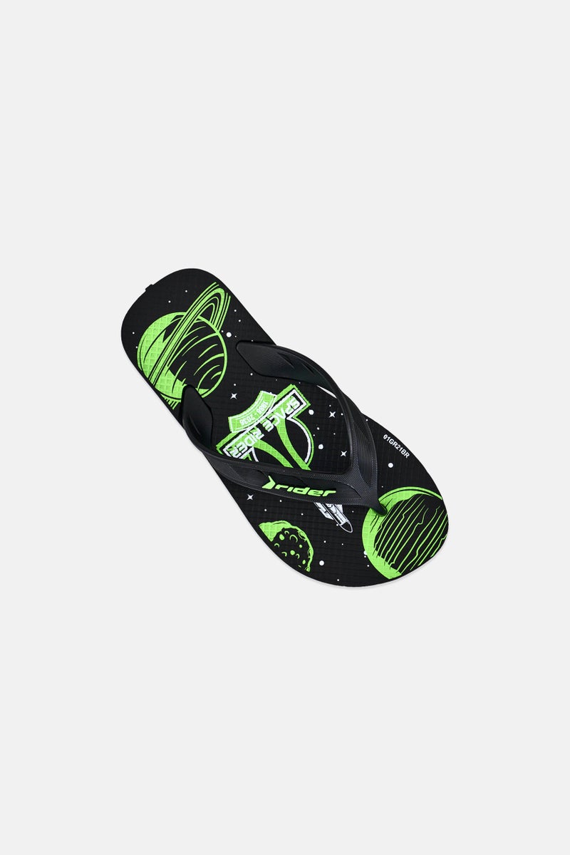 RIDER Kids Boy Slip On Slippers, Black - Image 2