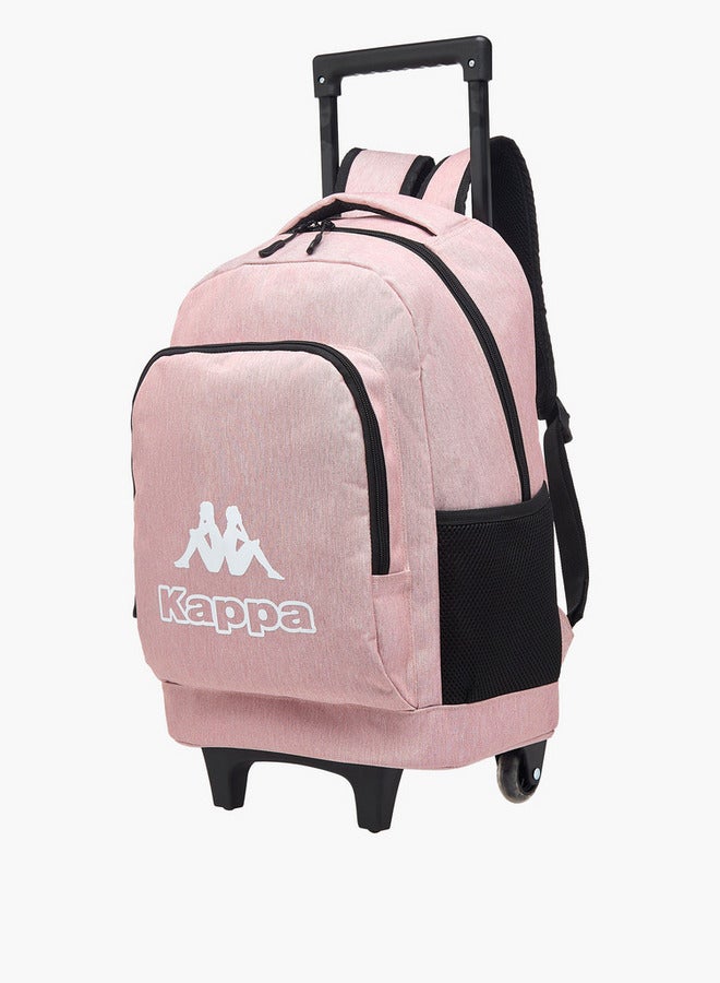 Kappa Girls Logo Print Trolley School Backpack with Pencil Pouch and Lunch Bag - 35x20x45 cm - Image 4
