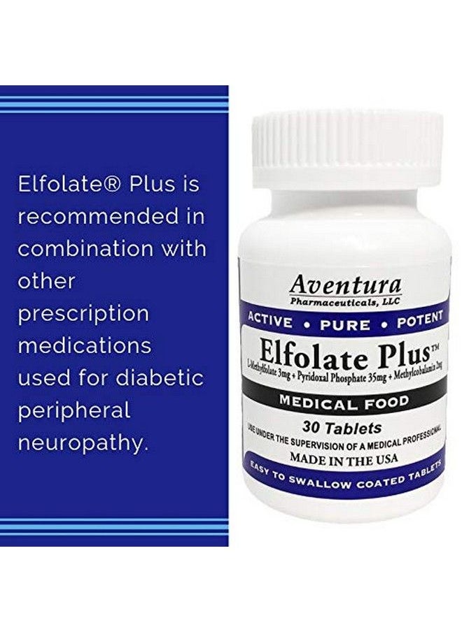 ELFOLATE - Plus® 3Mg Lmethylfolate Methyl Folate Methylfolate Medical Food Supplement Doctor Recommended Professional Strength Active Pure Potent 30 Tablets - Image 1