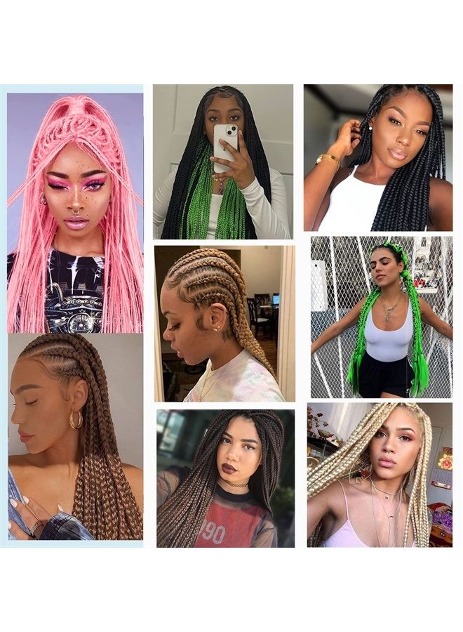 Aliabsion Pre-stretched Braiding Hair Brown 26 inch - 8 Packs Pre Stretched Brown Braiding Hair for Twists Crochet Braids Synthetic Crochet Hair Extensions for Braiding - Image 2