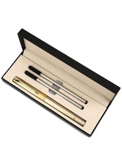 Y&D Expert Ballpoint Pen Gold with Chrome Trim Luxury, Line 0.5mm Tip Come 2 Pieces Black Ink Refill, Nice BallPens Classy Gift Box for Student, Executive, Office (Gold)  - Image 1