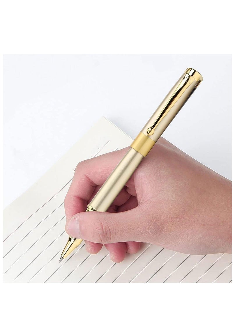 Y&D Expert Ballpoint Pen Gold with Chrome Trim Luxury, Line 0.5mm Tip Come 2 Pieces Black Ink Refill, Nice BallPens Classy Gift Box for Student, Executive, Office (Gold)  - Image 2