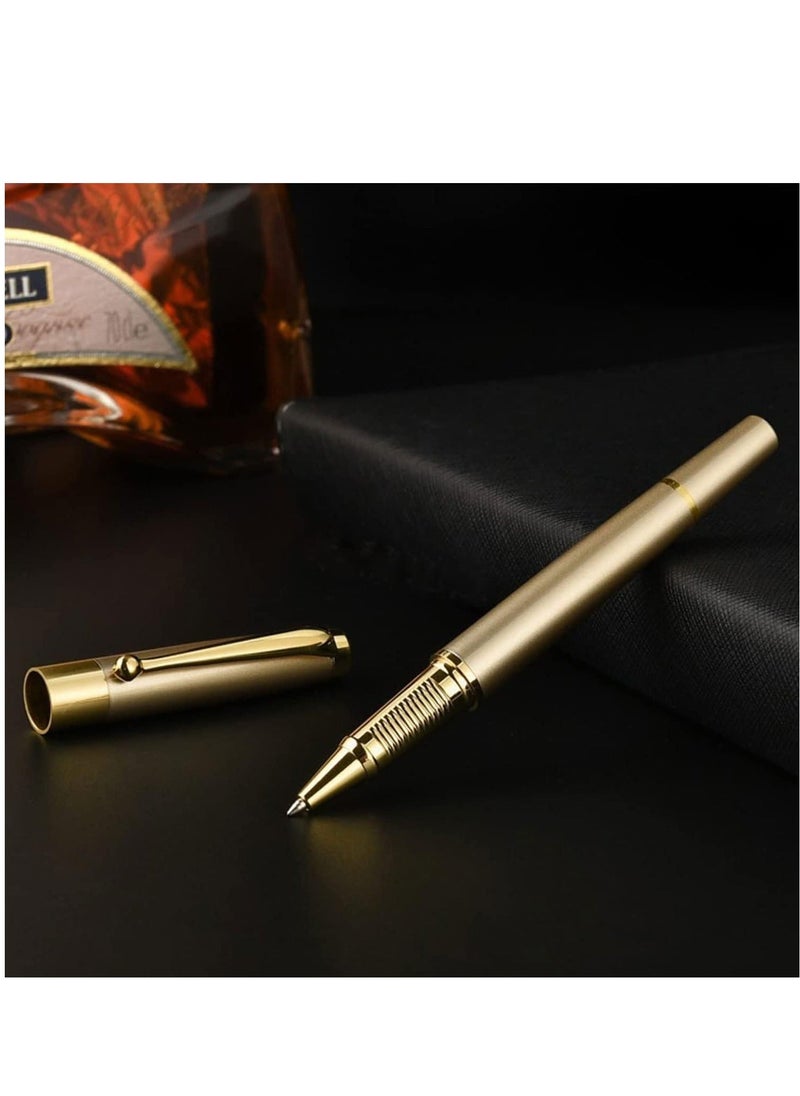 Y&D Expert Ballpoint Pen Gold with Chrome Trim Luxury, Line 0.5mm Tip Come 2 Pieces Black Ink Refill, Nice BallPens Classy Gift Box for Student, Executive, Office (Gold)  - Image 5