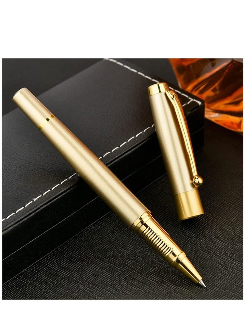 Y&D Expert Ballpoint Pen Gold with Chrome Trim Luxury, Line 0.5mm Tip Come 2 Pieces Black Ink Refill, Nice BallPens Classy Gift Box for Student, Executive, Office (Gold)  - Image 3