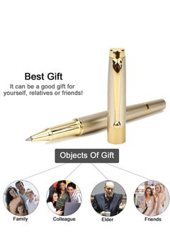 Y&D Expert Ballpoint Pen Gold with Chrome Trim Luxury, Line 0.5mm Tip Come 2 Pieces Black Ink Refill, Nice BallPens Classy Gift Box for Student, Executive, Office (Gold)  - Image 4