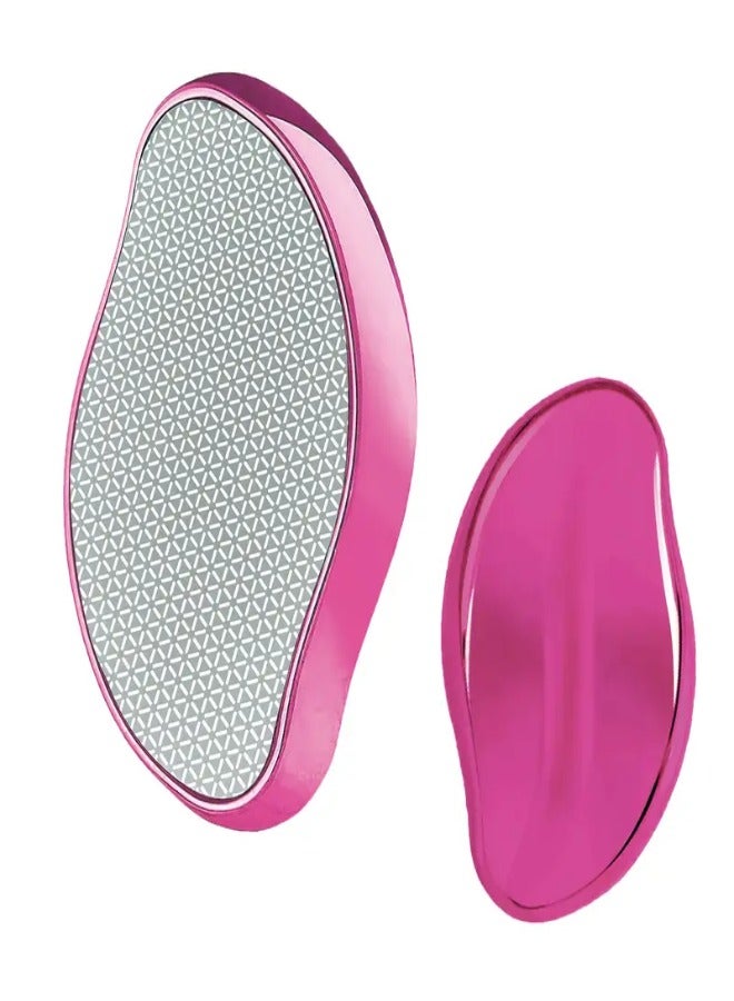 ارواق مزيل شعر بدون ألم للرجال والنساء - أداة إزالة شعر الجسم المقاومة للماء وقابلة لإعادة الاستخدام بمقبض مريح للظهر والذراعين والساقين - لطيفة على البشرة الحساسة، لا تحتاج إلى كهرباء، لون وردي - Image 1