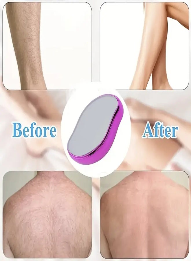 ارواق مزيل شعر بدون ألم للرجال والنساء - أداة إزالة شعر الجسم المقاومة للماء وقابلة لإعادة الاستخدام بمقبض مريح للظهر والذراعين والساقين - لطيفة على البشرة الحساسة، لا تحتاج إلى كهرباء، لون وردي - Image 3