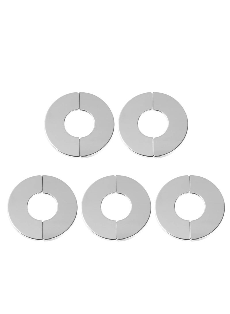 كابتن تيك 5pcs Stainless Steel Pipeline Wall Hole Covers, Water Pipe Covering Accessories Pipe Wall Covers, Water Pipe Wall Cover - Image 1