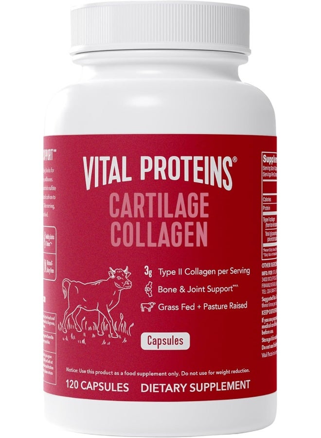 فيتال بروتينز حبوب الكولاجين الغضروفية من النوع الثاني مكمل الكولاجين وكبريتات الكوندرويتين للتعافي وصحة الشعر والبشرة والأظافر والمفاصل 120 كبسولة - Image 1