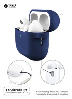 INEIX Silicone Case For Apple Airpod Pro 2 2nd Generation 2022-Dark Blue  - Image 3