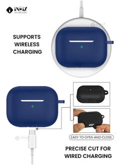 INEIX Silicone Case For Apple Airpod Pro 2 2nd Generation 2022-Dark Blue  - Image 4