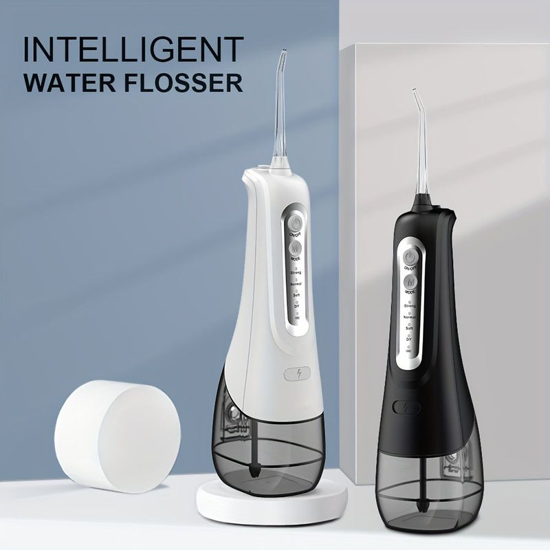 Black Rechargeable Wireless Water Flosser Portable Electric Oral Cleaner - Image 1