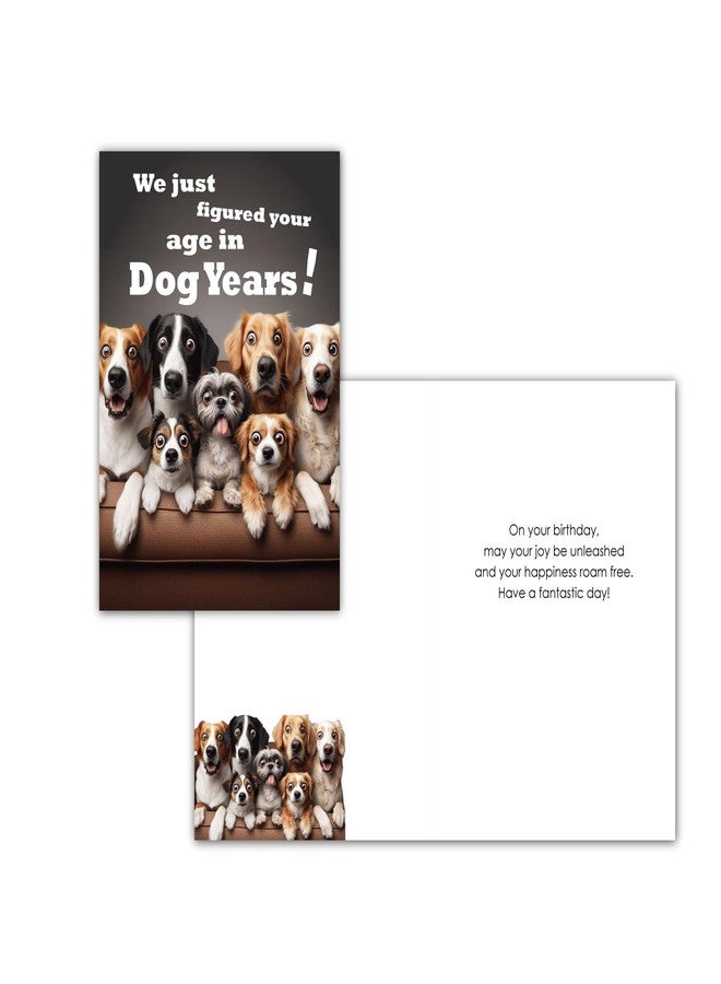 Gooji 5x7 Dogs Birthday Card, Funny Humorous Cute Card for Wife Husband Teenage Young Boy Girl Men Women Adult, Golden (Age) - Image 3