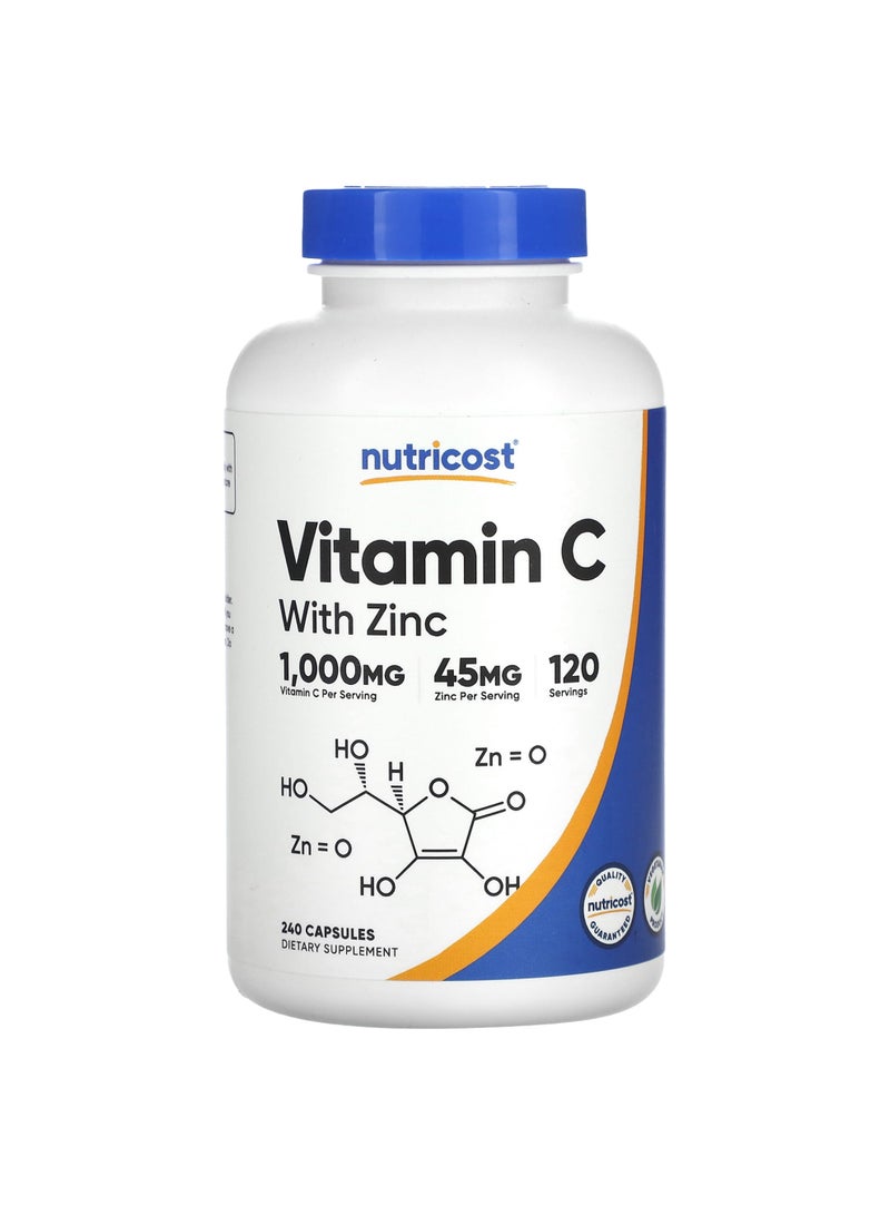 Vitamin C with Zinc, 240 Capsules