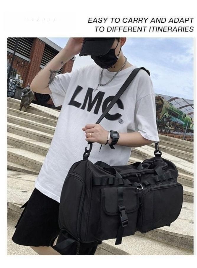 MIXDE Large-Capacity Travel Bag Men's Short-Distance Luggage Backpack College Students Boarding Backpack Dry and Wet Separation Fitness Bag - Image 3