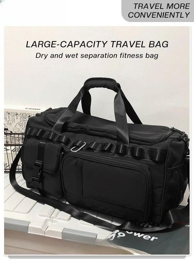 MIXDE Large-Capacity Travel Bag Men's Short-Distance Luggage Backpack College Students Boarding Backpack Dry and Wet Separation Fitness Bag - Image 2